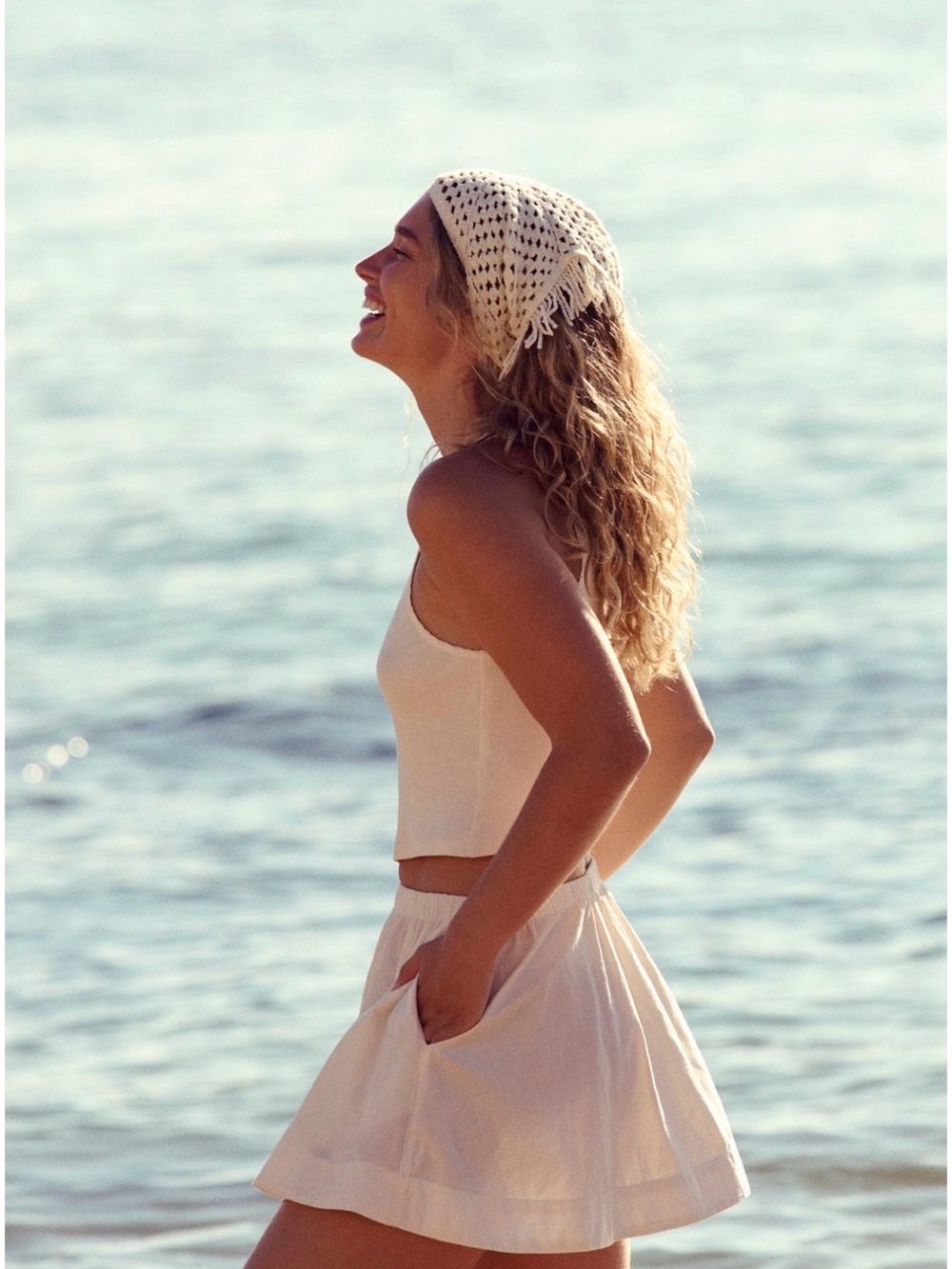 Free People Yellow Set Ribbed Tank & Mini Skirt